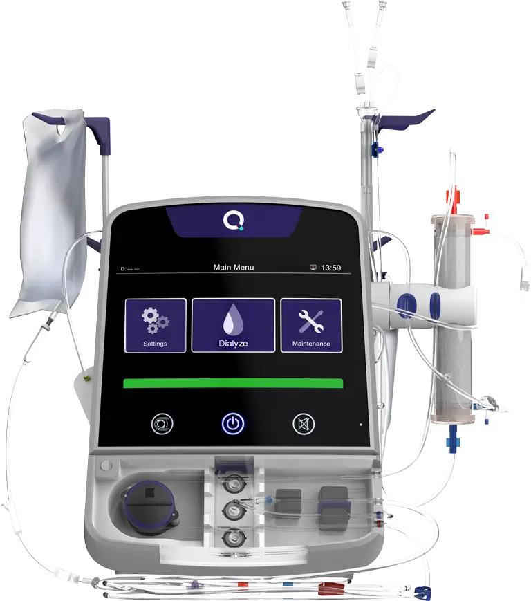 Dialysis machine straight on